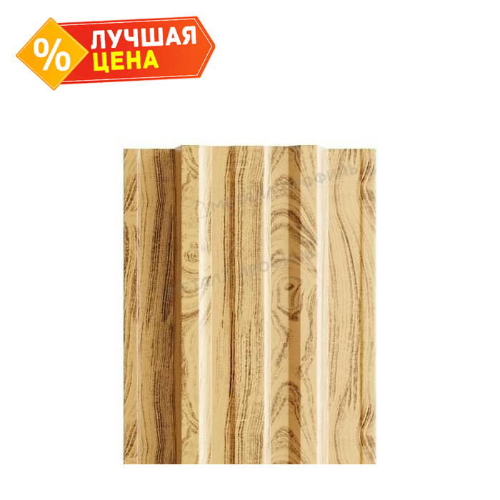 Штакетник Металл Профиль TRAPEZE-T 0,5 ECOSTEEL® текстурированный Сосна