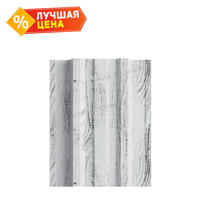 Штакетник Металл Профиль TRAPEZE-T 0,5 ECOSTEEL® матовый Беленый Дуб