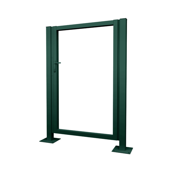 Калитка Жалюзи 2,0х1 прямоугольный фланец 230х230 RAL 6005 без заполнения