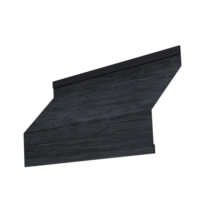 Ламель забора жалюзи Milan 0,45 Print Premium Grey Wood TwinColor