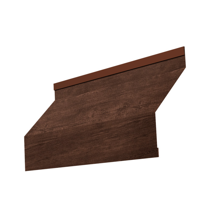 Ламель забора жалюзи Milan 0,45 Print Premium с пленкой Cherry Wood Dark FTC