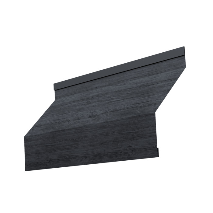 Ламель забора жалюзи Milan 0,45 Print Premium с пленкой Grey Wood TwinColor