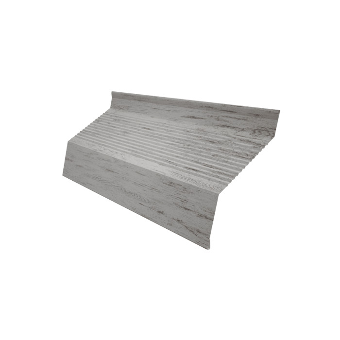 Ламель забора жалюзи Milan new gofr 0,45 Print Elite с пленкой Snow Wood TwinColor