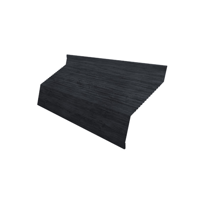 Ламель забора жалюзи Milan new gofr 0,45 Print Premium Grey Wood TwinColor
