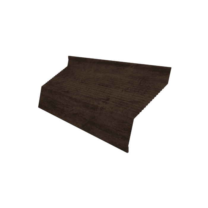 Ламель забора жалюзи Milan new gofr 0,45 Print Premium с пленкой Antique Wood TwinColor