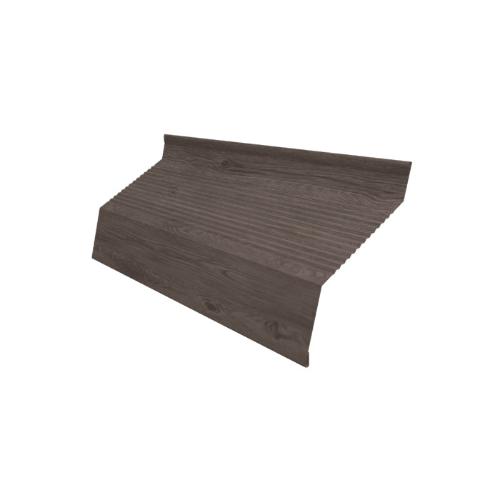 Ламель забора жалюзи Milan new gofr 0,45 Print Elite White Wood TwinColor