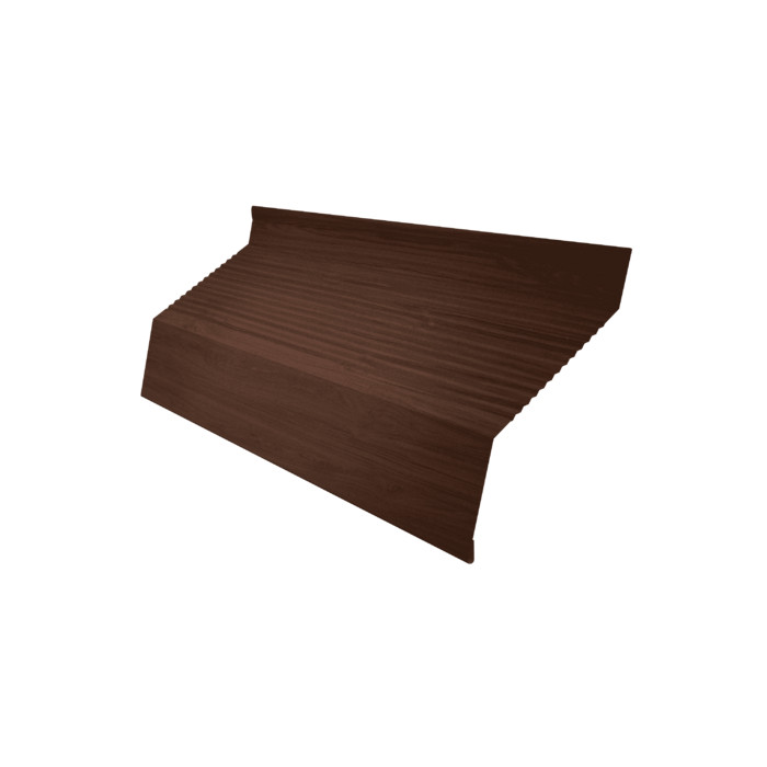 Ламель забора жалюзи Milan new gofr 0,45 Print Elite Choco Wood TwinColor