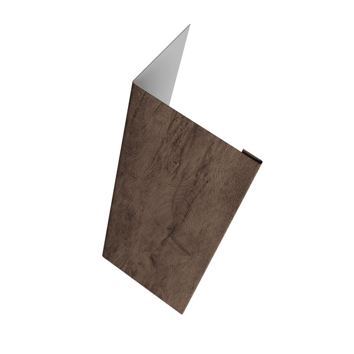 Нащельник (для калиток и ворот) 25х35 жалюзи Milan, Tokyo, Palermo 0,45 Print Premium Almond Wood Fresh (L1,68)
