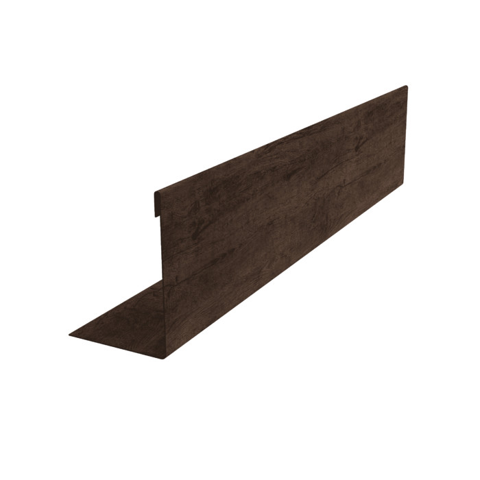 Нащельник (для калиток и ворот) 25х35 жалюзи Milan, Tokyo, Palermo 0,45 Print-Double Premium Antique Wood (L2,0)