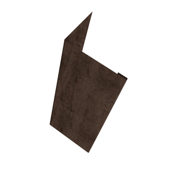 Нащельник (для калиток и ворот) 25х35 жалюзи Milan, Tokyo, Palermo 0,45 Print-double Elite Antique Wood (L2,0)