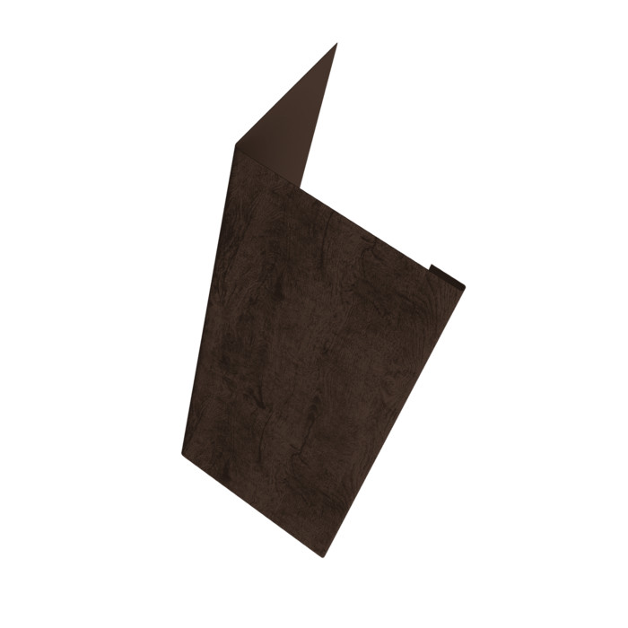 Нащельник (для калиток и ворот) 25х35 жалюзи Milan, Tokyo, Palermo 0,45 Print Premium Antique Wood TwinColor (L2,0)