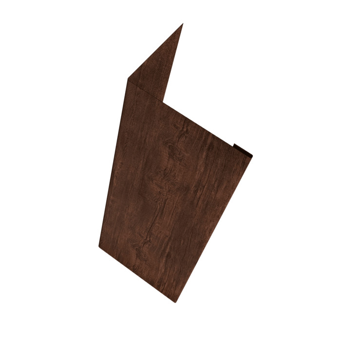 Нащельник (для калиток и ворот) 25х35 жалюзи Milan, Tokyo, Palermo 0,45 Print-Double Premium Cherry Wood Dark F (L2,5)