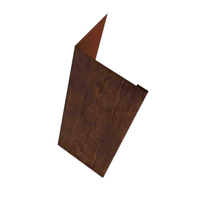 Нащельник (для калиток и ворот) 25х35 жалюзи Milan, Tokyo, Palermo 0,45 Print Premium Cherry Wood Dark FTC (L1,68)