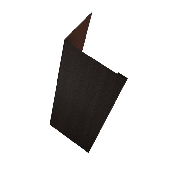 Нащельник (для калиток и ворот) 25х35 жалюзи Milan, Tokyo, Palermo 0,45 Print Elite Coffee Wood TwinColor (L2,0)