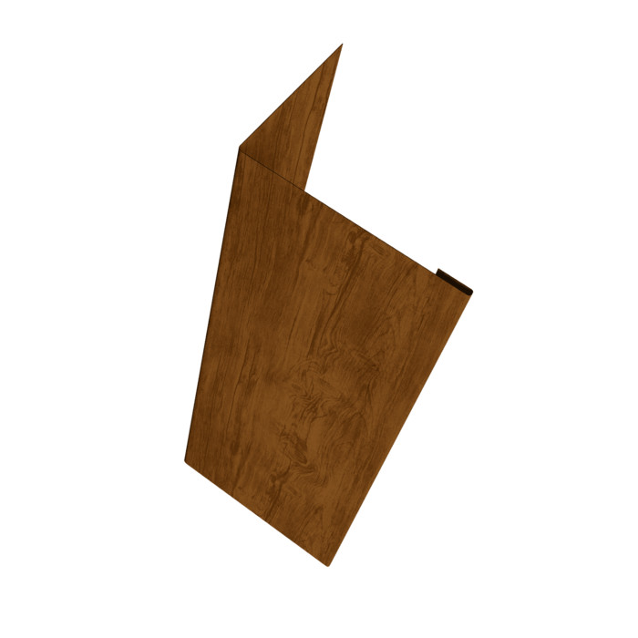 Нащельник (для калиток и ворот) 25х35 жалюзи Milan, Tokyo, Palermo 0,45 Print-double Elite Golden Wood (L2,5)