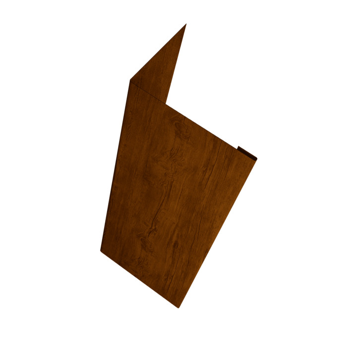 Нащельник (для калиток и ворот) 25х35 жалюзи Milan, Tokyo, Palermo 0,45 Print-double Premium Golden Wood Intense F (L2,0)