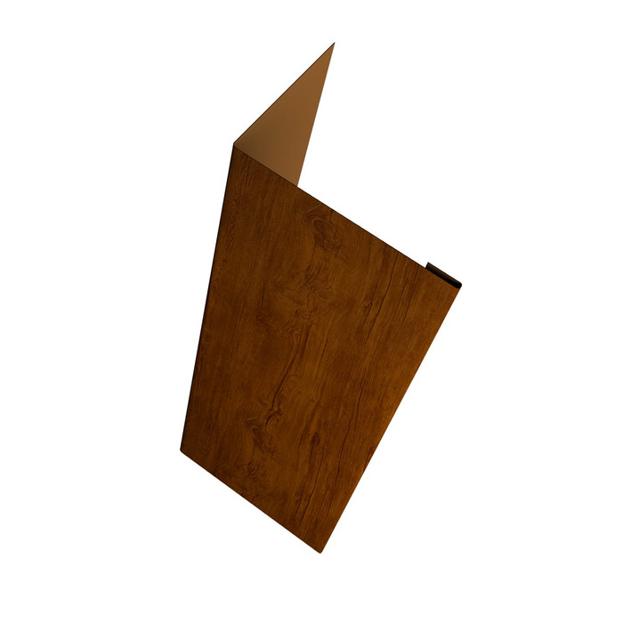 Нащельник (для калиток и ворот) 25х35 жалюзи Milan, Tokyo, Palermo 0,45 Print Premium Golden Wood Intense FTC (L2,0)