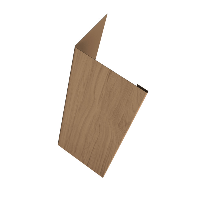 Нащельник (для калиток и ворот) 25х35 жалюзи Milan, Tokyo, Palermo 0,45 Print Elite Honey Wood TwinColor (L1,68)