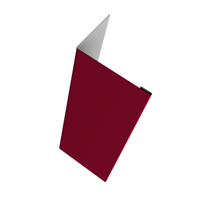 Нащельник (для калиток и ворот) 25х35 жалюзи Milan, Tokyo, Palermo 0,45 PE RAL 3003 рубиново-красный (L2,0)