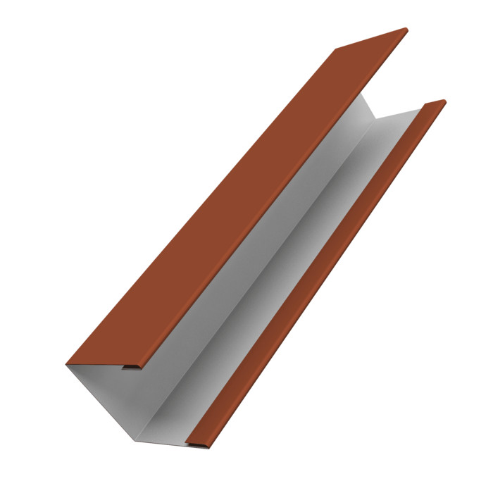 Крышка жалюзи Milan Slim 0,45 PE RAL 8004 терракота (2,5м)