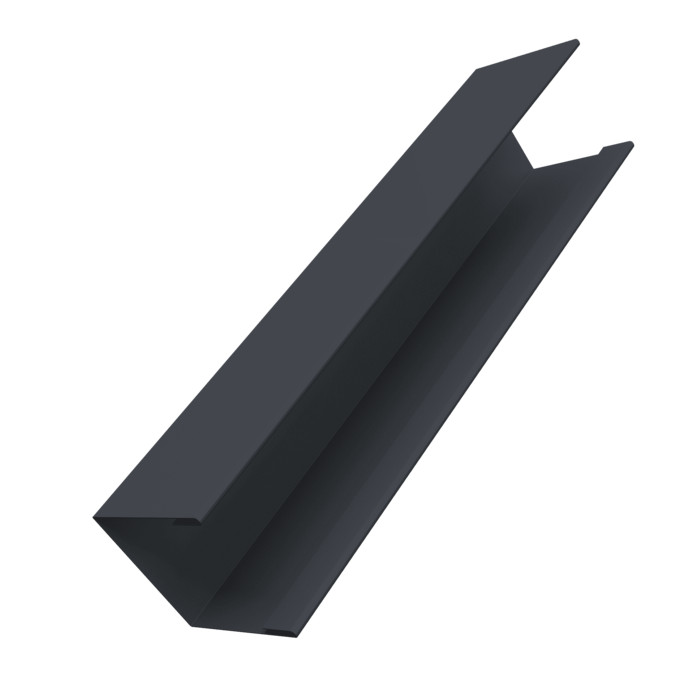 Крышка жалюзи Milan Slim 0,45 PE-Double RAL 7024 мокрый асфальт (3м)