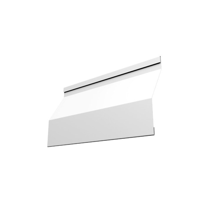 Ламель забора жалюзи Milan Slim 0,45 PE-Double с пленкой RAL 9003 сигнальный белый