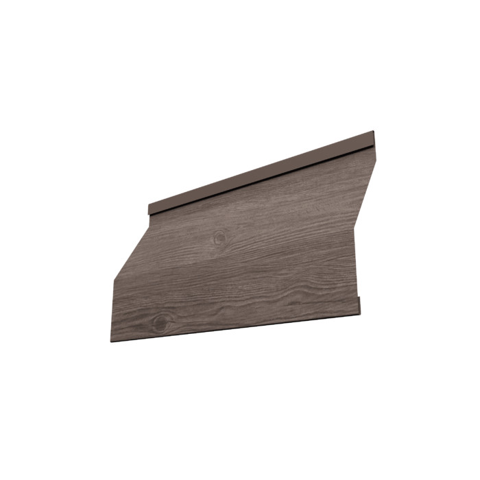 Ламель забора жалюзи Milan Slim 0,45 Print Elite White Wood TwinColor