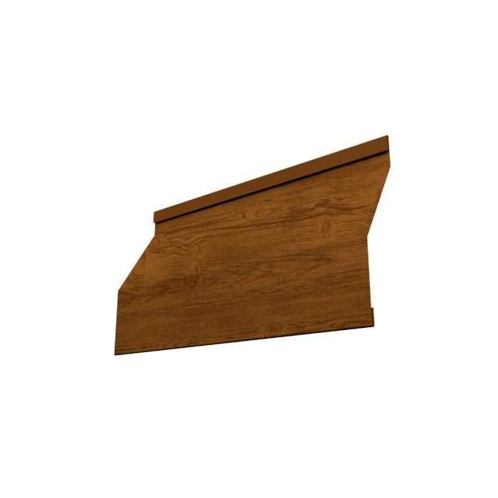 Ламель забора жалюзи Milan Slim 0,45 Print Elite Golden Wood TwinColor