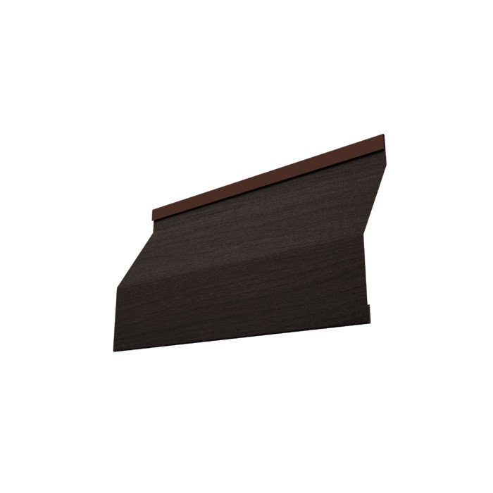 Ламель забора жалюзи Milan Slim 0,45 Print Elite с пленкой Coffee Wood TwinColor