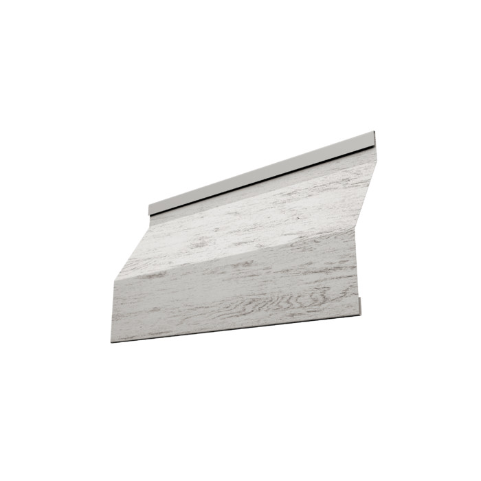 Ламель забора жалюзи Milan Slim 0,45 Print Elite Snow Wood TwinColor