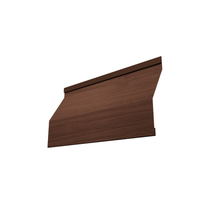 Ламель забора жалюзи Milan Slim 0,45 Print Elite с пленкой Choco Wood TwinColor