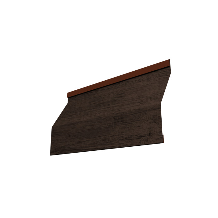 Ламель забора жалюзи Milan Slim 0,45 Print Premium Antique Wood TwinColor