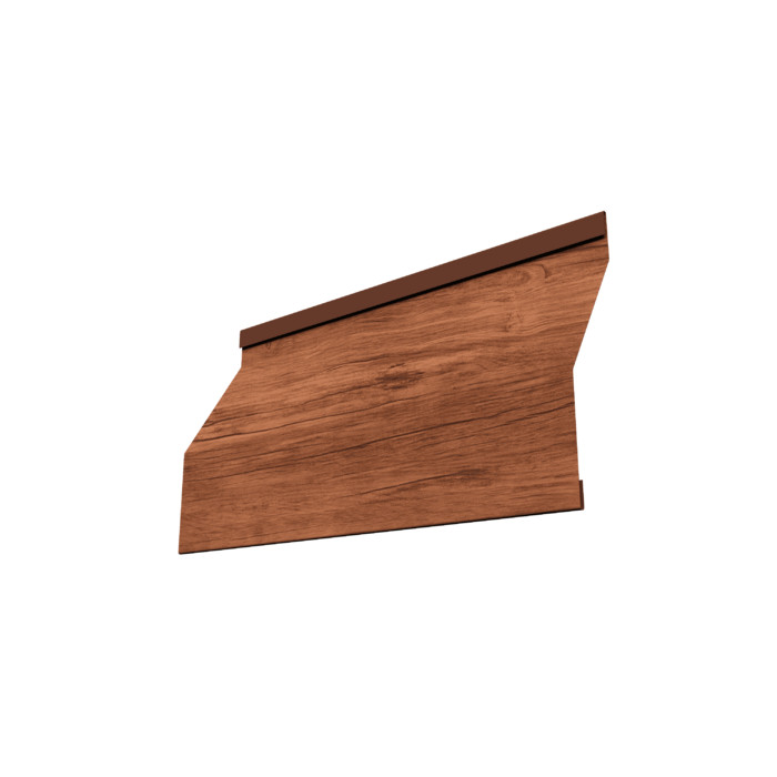 Ламель забора жалюзи Milan Slim 0,45 Print Premium Rowan Wood Intense FTC