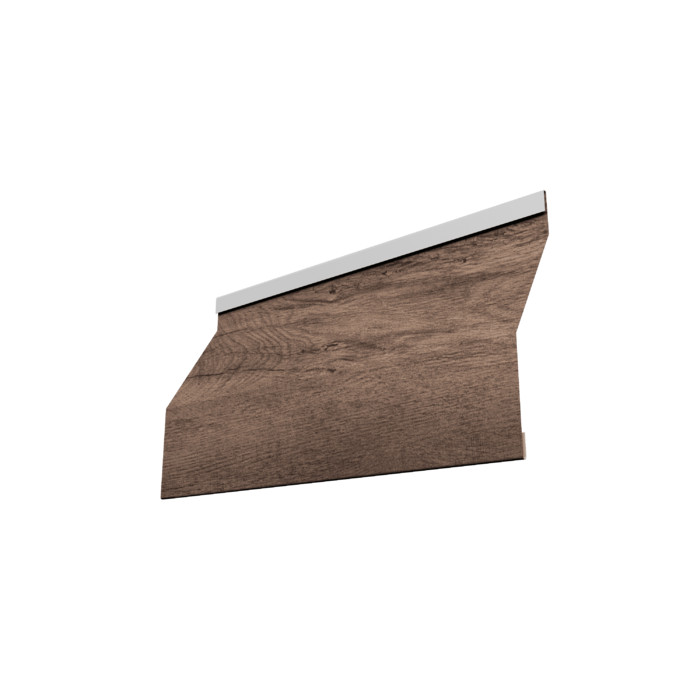 Ламель забора жалюзи Milan Slim 0,45 Print Premium с пленкой Almond Wood Fresh