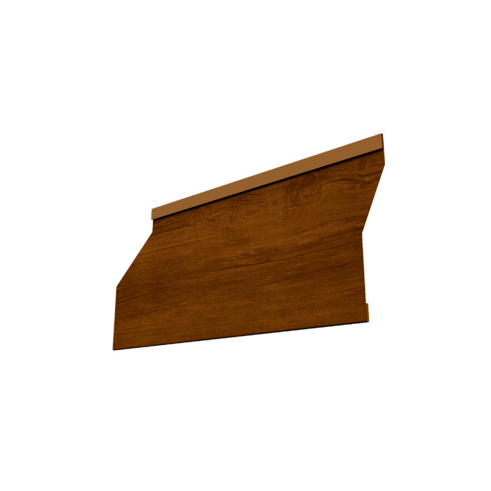 Ламель забора жалюзи Milan Slim 0,45 Print Premium с пленкой Golden Wood Intense FTC