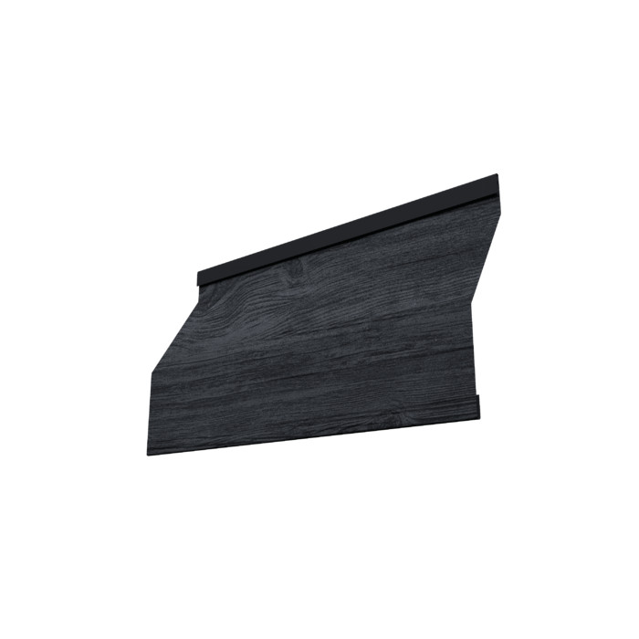 Ламель забора жалюзи Milan Slim 0,45 Print Premium с пленкой Grey Wood TwinColor