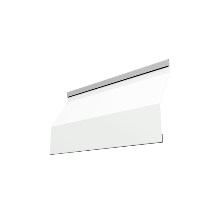 Ламель забора жалюзи Milan Slim 0,5 PE с пленкой RAL 9003 сигнальный белый