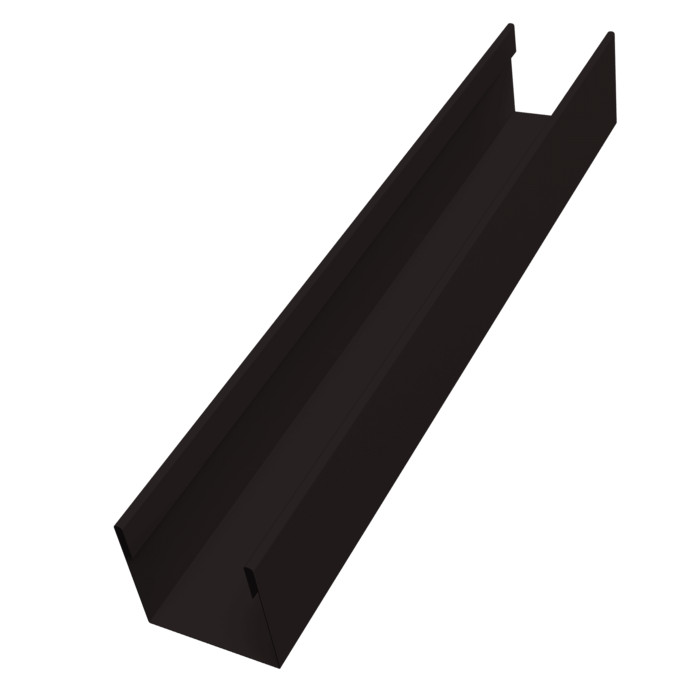 Стойка жалюзи Milan Slim 0,45 PE-Double RAL 9005 черный (1,8м)