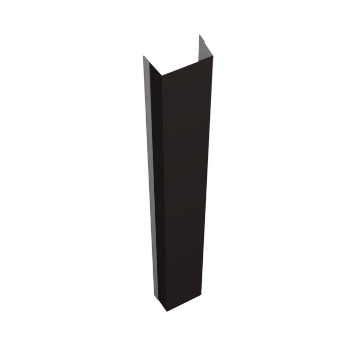 Крепежная планка нижняя Texas 0,45 Drap RAL 9005 черный (1,8м)