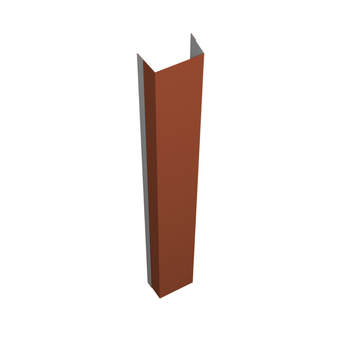 Крепежная планка нижняя Texas 0,5 Satin Matt RAL 8004 терракота (1,8м)