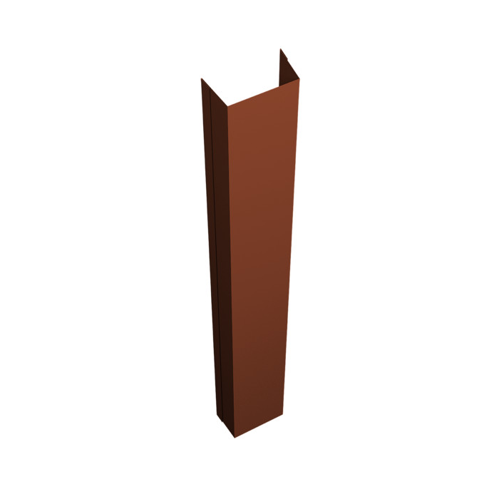 Крепежная планка нижняя Texas 0,5 Velur X RAL 8004 терракота (3м)
