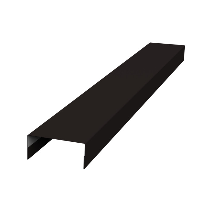 Крышка 30х20 жалюзи Texas 0,45 Drap RAL 9005 черный (2м)