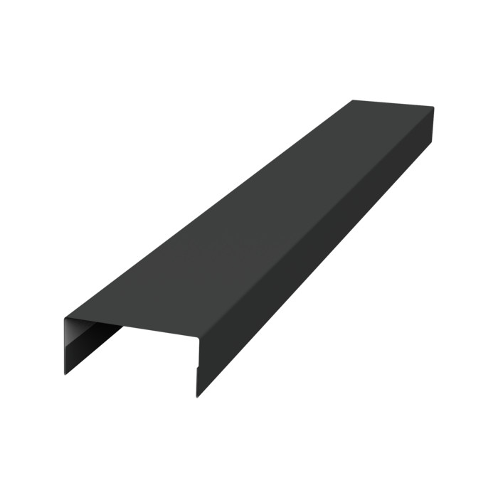 Крышка 30х20 жалюзи Texas 0,5 GreenCoat Pural BT, matt  RR2H3 (RAL 7016 антрацитово-серый) (2,5м)
