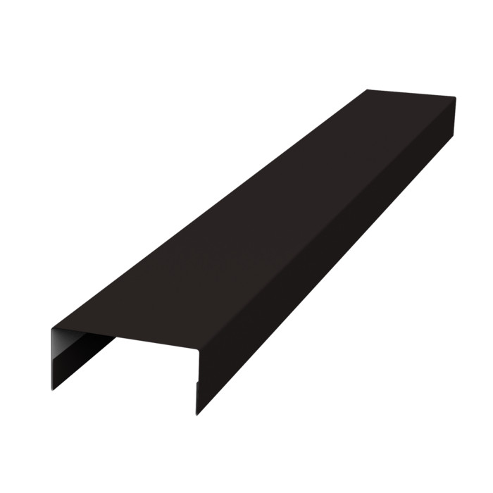 Крышка 45х20 жалюзи Texas 0,45 Drap RAL 9005 черный (3м)