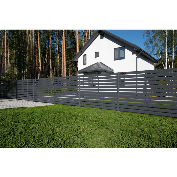Крышка 45х20 жалюзи Texas 0,45 PE-Double RAL 7024 мокрый асфальт (2м)
