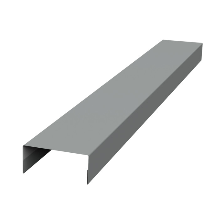 Крышка 45х20 жалюзи Texas 0,5 Satin RAL 9006 бело-алюминиевый (2,5м)