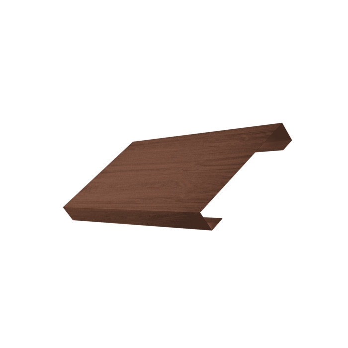 Ламель лицевая 125 забора жалюзи Texas 0,45 Print Elite с пленкой Choco Wood TwinColor