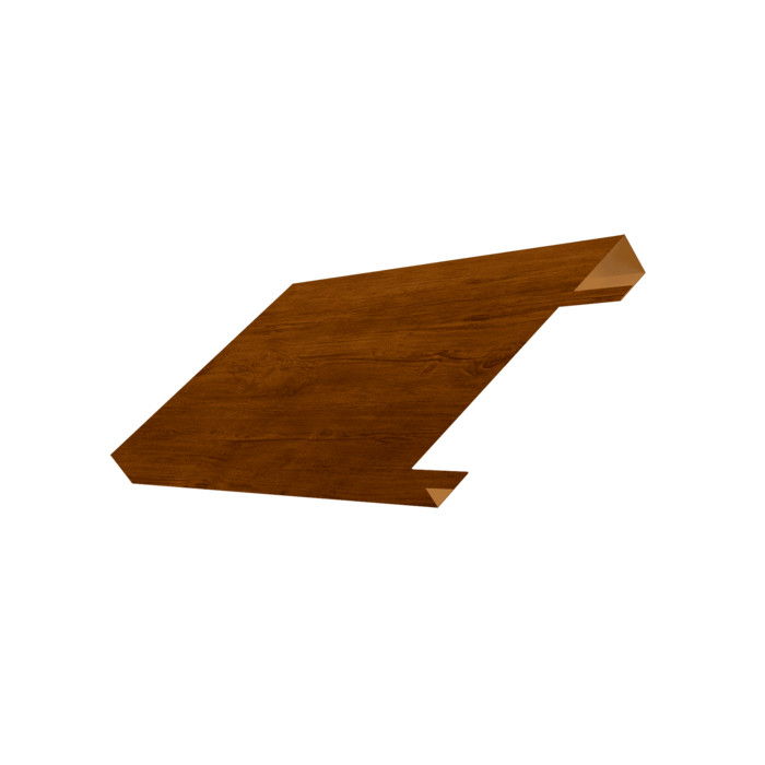Ламель лицевая 150 забора жалюзи Texas 0,45 Print Premium с пленкой Golden Wood Intense FTC