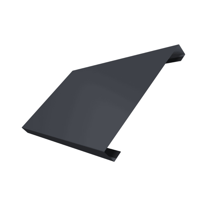 Ламель лицевая 200 забора жалюзи Texas 0,5 Satin с пленкой RAL 7024 мокрый асфальт