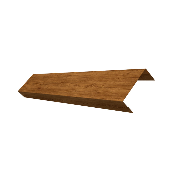 Ламель лицевая 50 забора жалюзи Texas 0,45 Print Elite с пленкой Golden Wood TwinColor